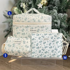 1pcs Cute Quilted Cotton Makeup Bag Women Zipper Cosmetic Organizer Cloth Handbag Box Shape Portable Toiletry Case for Girls