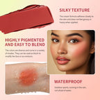 8-Color Blusher Cream Plate Highlighter Palette Face Blush Cosmetics Long Lasting Waterproof Concealer Natural Look Matte Makeup