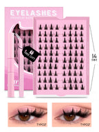 GROINNEYA Cluster Lashes Kit Manga Lashes Natural Eyelash extension Cluster Natural Volume Individual Lashes Mixed Tray Lashes