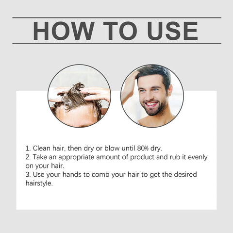 Men's Styling Wax Long Lasting Holding Cream Non Greasy Fluffy Texture Hair Oil Clay Mud Headress Salon Refreshing Hair Wax