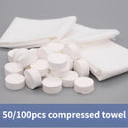 50/100pcs Portable Compressed Towel Disposable Face Cleaning Soft Compressed Hand Wipe Towel Non-Woven Makeup Wipes