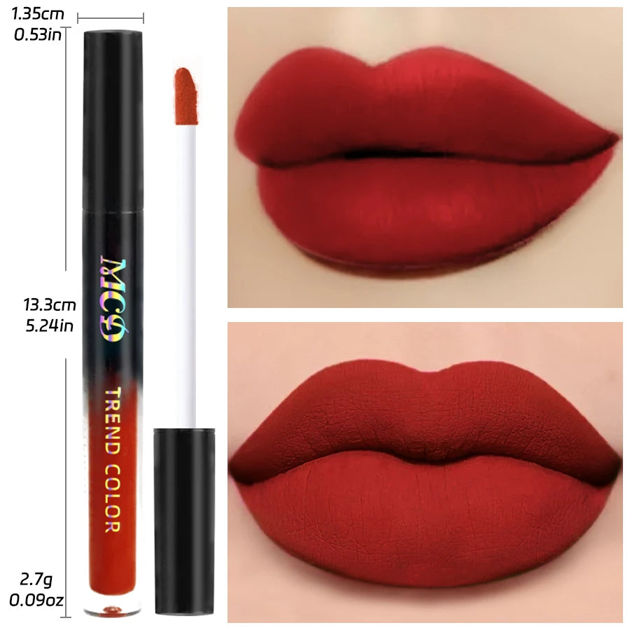 Lip Glaze Matte Nude Color Long Lasting Waterproof Liquid Lipstick Moisturizing Lip Stain Lip Tint Makeup Lip Gloss  lip plumper
