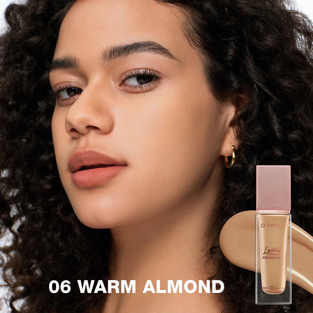 O.TWO.O Liquid Coverage Foundation Cream Matte Moisturizing Oil-control Long-Lasting Waterproof Concealer Foundation Makeup