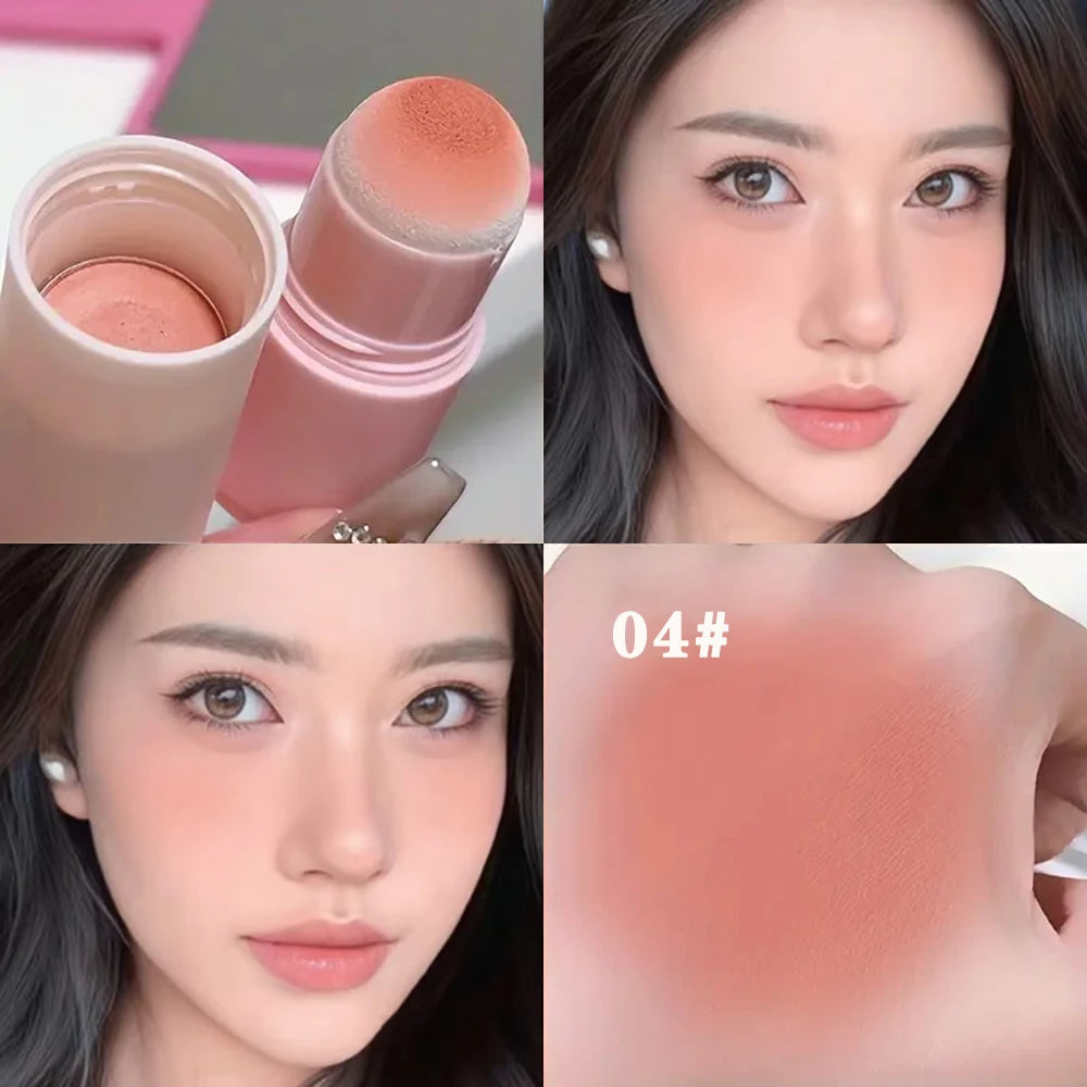 Matte Blush Stick for Vibrant Brightening Makeup Enhances Skin Tone Great Christmas Present for Women and Girls