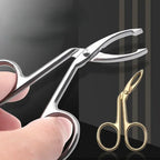 New Elbow Eyebrow Pliers Clip Scissors Tweezers Straight Pointed Stainless Steel Eyebrow Plucking Makeup Beauty Tools