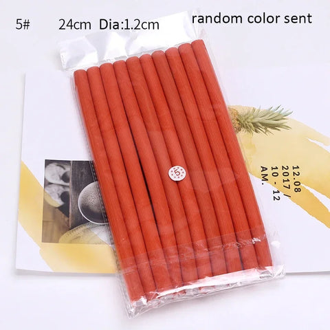 10pcs/lot Heatless Curling Rod Soft Sponge Hair Curler Roller Foam Bendy Twist Curls Tool DIY HairStyling Hairdressing Tools