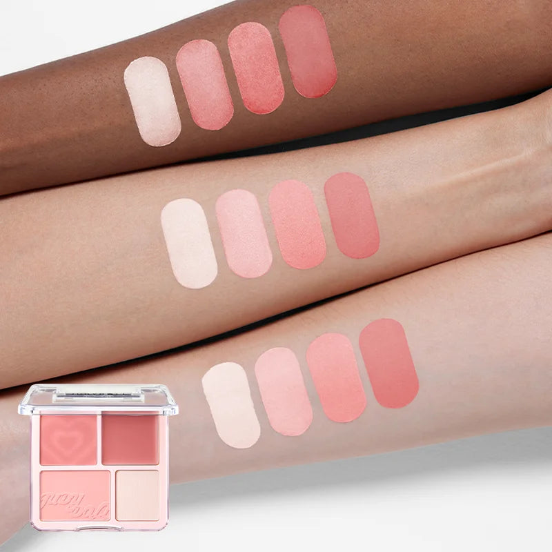 Judydoll 2-in-1 Blush & Highlighter Palette-Blush Cream, Radiant Matte Highlighter, Versatile Palette, Gift for Friend, Date