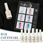 Magnetic Cat Eye Gel Nail Polish Set Red Pink UV Soak Off Gel Varnish Crystal 15ml Cat Eye Gel Lacquer Art Nails With Display