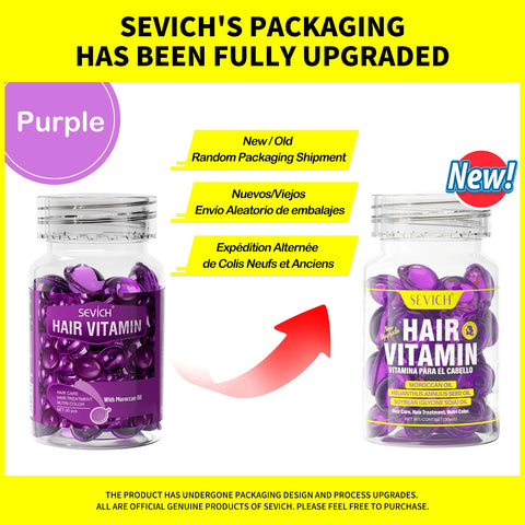 Fast Moisturizing Hair Vitamin Capsule 30pcs/bottle Sevich Smoothing Silky Keratin Complex Oil Nourishing Moroccan Hair Care Oil