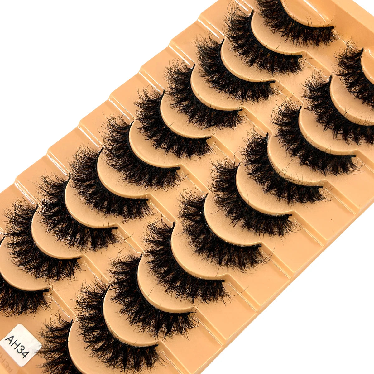 10 pairs of Russian striped eyelashes fluffy artificial mink eyelashes 3D fake eyelashes Russian curly eyelashes fake eyelashes