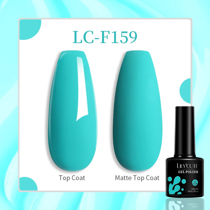 LILYCUTE 7ML Pink Glitter Nail Gel Polish Nude Natural Long Lasting Manicure Soak Off UV LED Nail Art Base Top Coat Gel Varnish