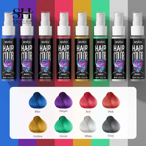Temporary Hair Color Spray One-Time Hair Dyeing Instant Hair Salon Multi Color Hair Dye Makeup Chalk Washable DIY Party Styling