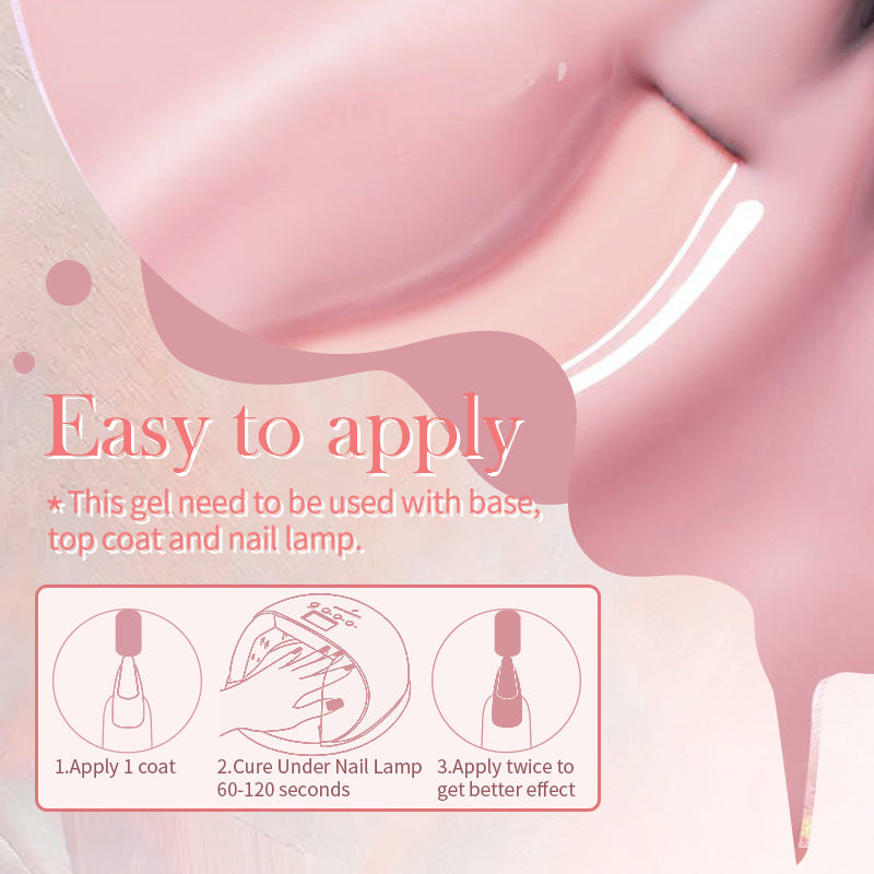 BORN PRETTY 250g Light Pink Jelly Gel Nail Polish Nude Milky White Peach Translucent Color UV LED Soak Off Nail Salon Varnish