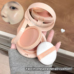 2-in-1 Double Layer Cushion Foundation Pressed Powder Natural Lasting Brightening Gege Bear Concealer Loose Powder Cushion Cream