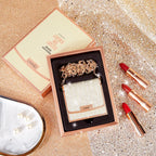 Matte Lipstick Set 3 Colours with Silver Chain Bag Waterproof Non-Stick Long Lasting Red 3.5gx3pcs