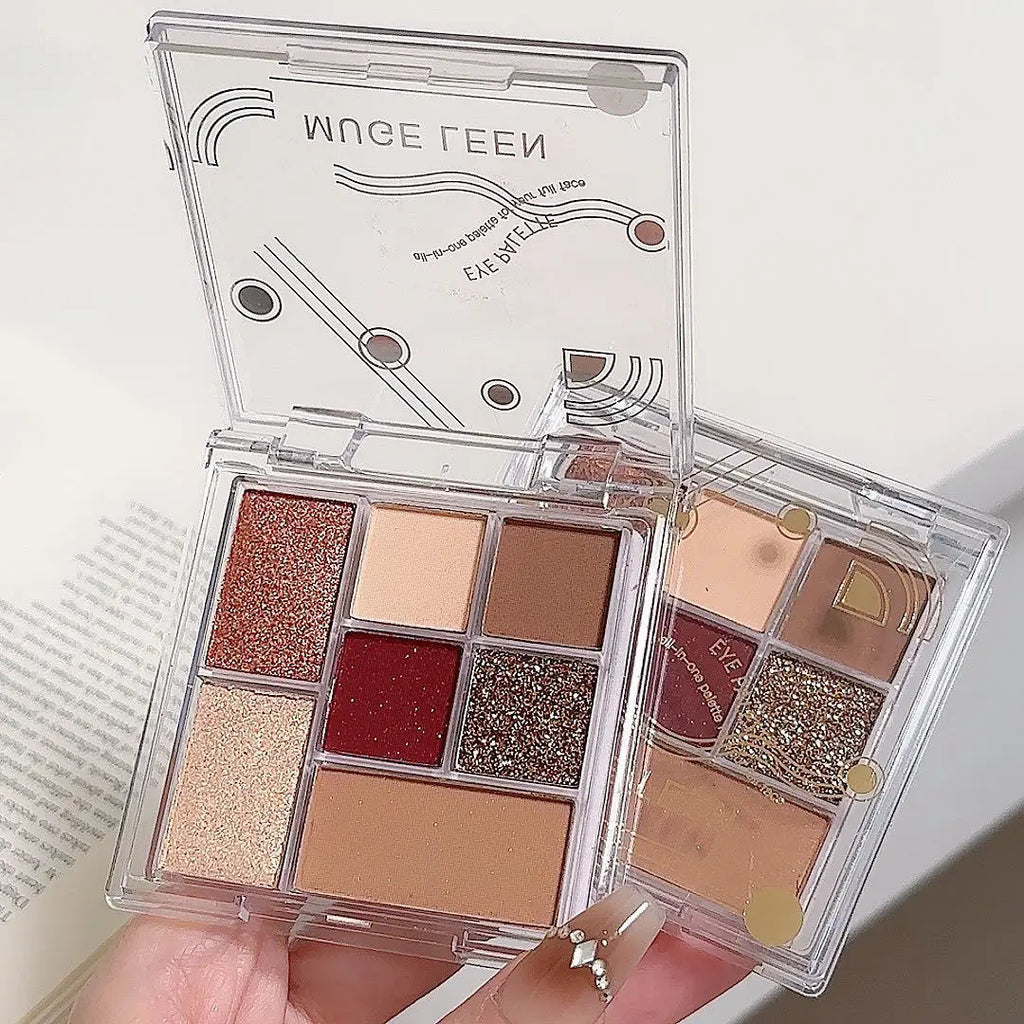 New 7Color Eye Shadow Tray Low Saturation Palette Full Matte Korean Eye Makeup Pigment Eyeshadow Tray Lasting Eye Makeup Palette