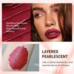 QIBEST Glitter Shimmer Liquid Lipstick High Quality Waterproof Lightweight Lip Gloss Lasting Lip Tint Makeup For Women Lip Stain