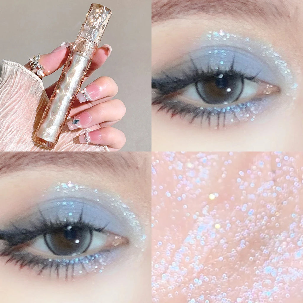 Flowing light, sparkling liquid eye shadow, pearlescent, broken diamond, high-light lying silkworm monochrome eye shadow liquid