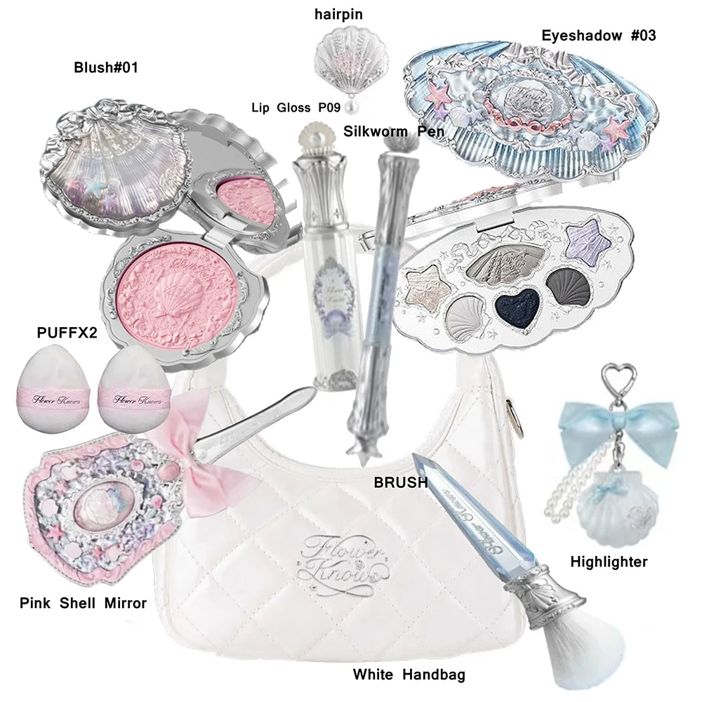 Flowerknows Makeup Set All In Flower Knows Little Angel Highlighter Powder Blush Strawberry Rococo Lip Gloss Perfume Kit