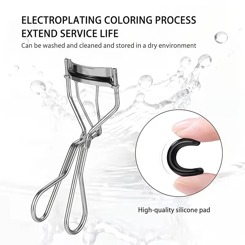 One portable wide-angle eyelash curler for women and girls, a makeup tool for the face and eyes.