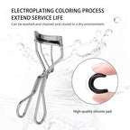 One portable wide-angle eyelash curler for women and girls, a makeup tool for the face and eyes.