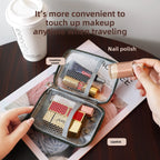 Portable Lipstick Pouch Transparent Touch-Up Cosmetic Pouch Cosmetic Organizer Travel Bluetooth Headphone Charging Cable Pouch