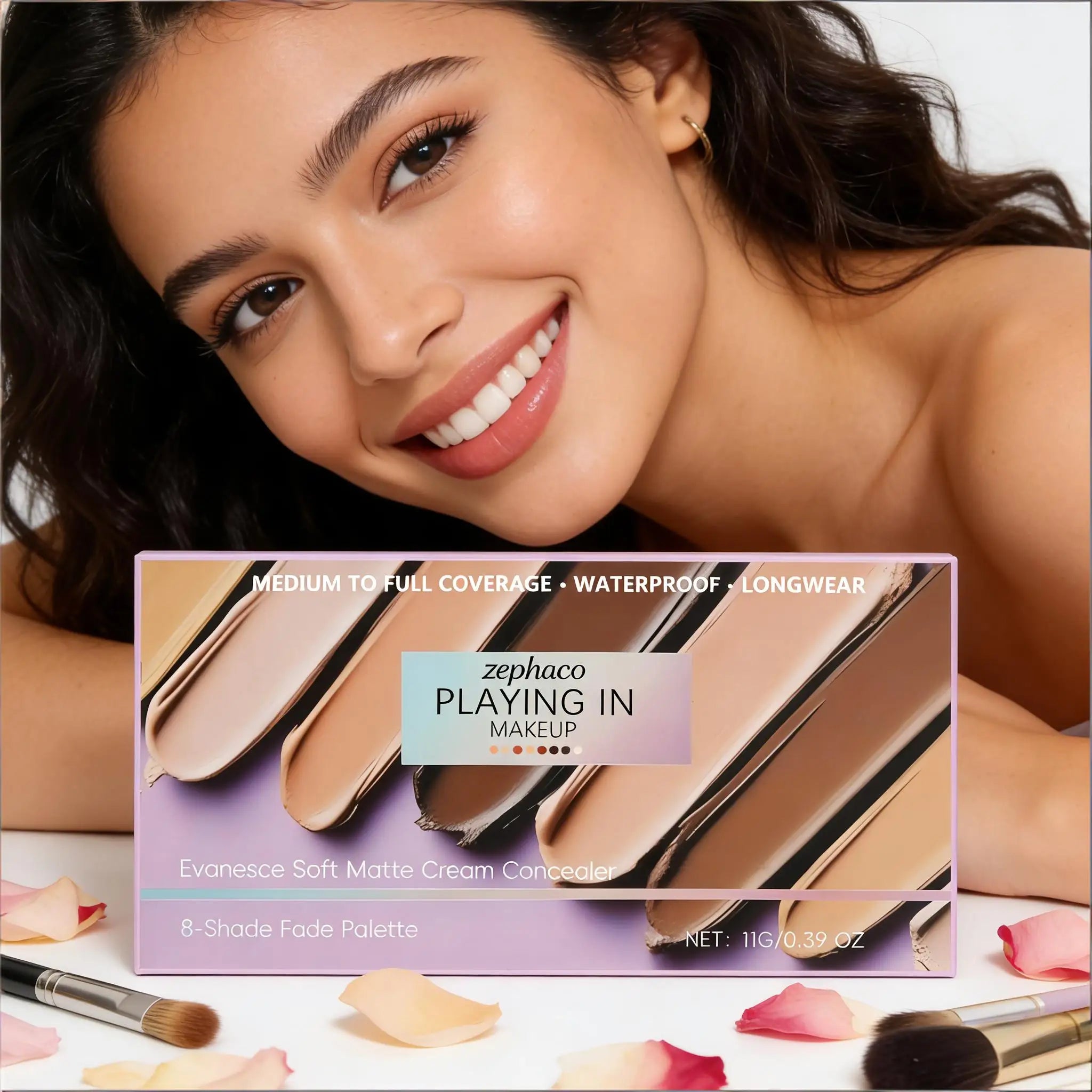 8-Color Concealer Palette Professional Coverage for Dark Circles Blemishes Acne Matte Brightening Long-Lasting Foundation Makeup