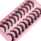 10 pairs of Russian striped eyelashes fluffy artificial mink eyelashes 3D fake eyelashes Russian curly eyelashes fake eyelashes