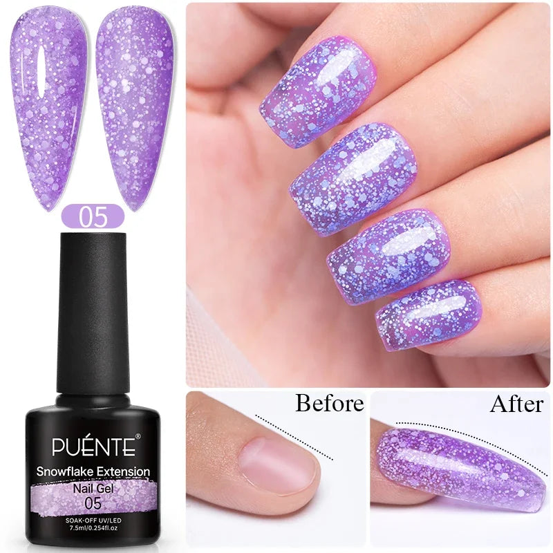 PUENTE 5ml Metallic Painting Liner Gel Polish Bright Mirror Effect Semi-Permanent UV Nail Varnish For Stunning French Nail Art