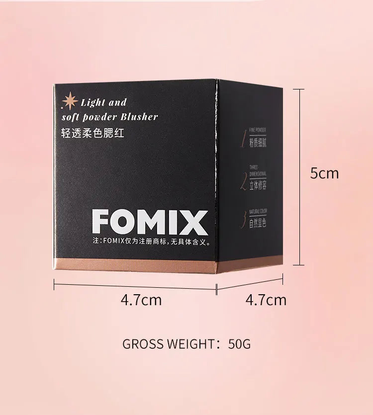 FOMIX Loose Powder Air Cushion Blush Long Last High Pigment Soft Misty Matte Face Blusher Natural Colors For Cheek