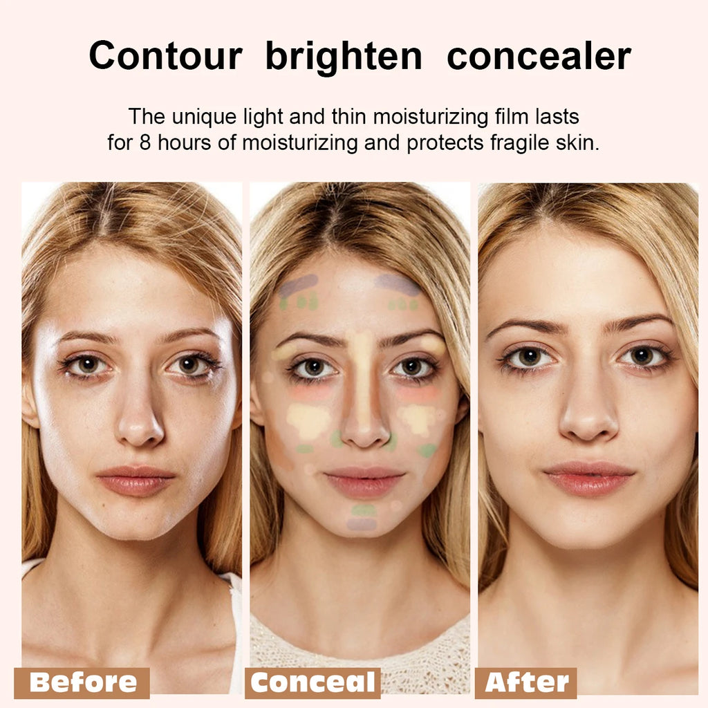 12 Color Concealer Foundation Makeup, Waterproof Skin Tone Correction Concealer, Long-term Full Coverage Makeup Facial Cosmetics