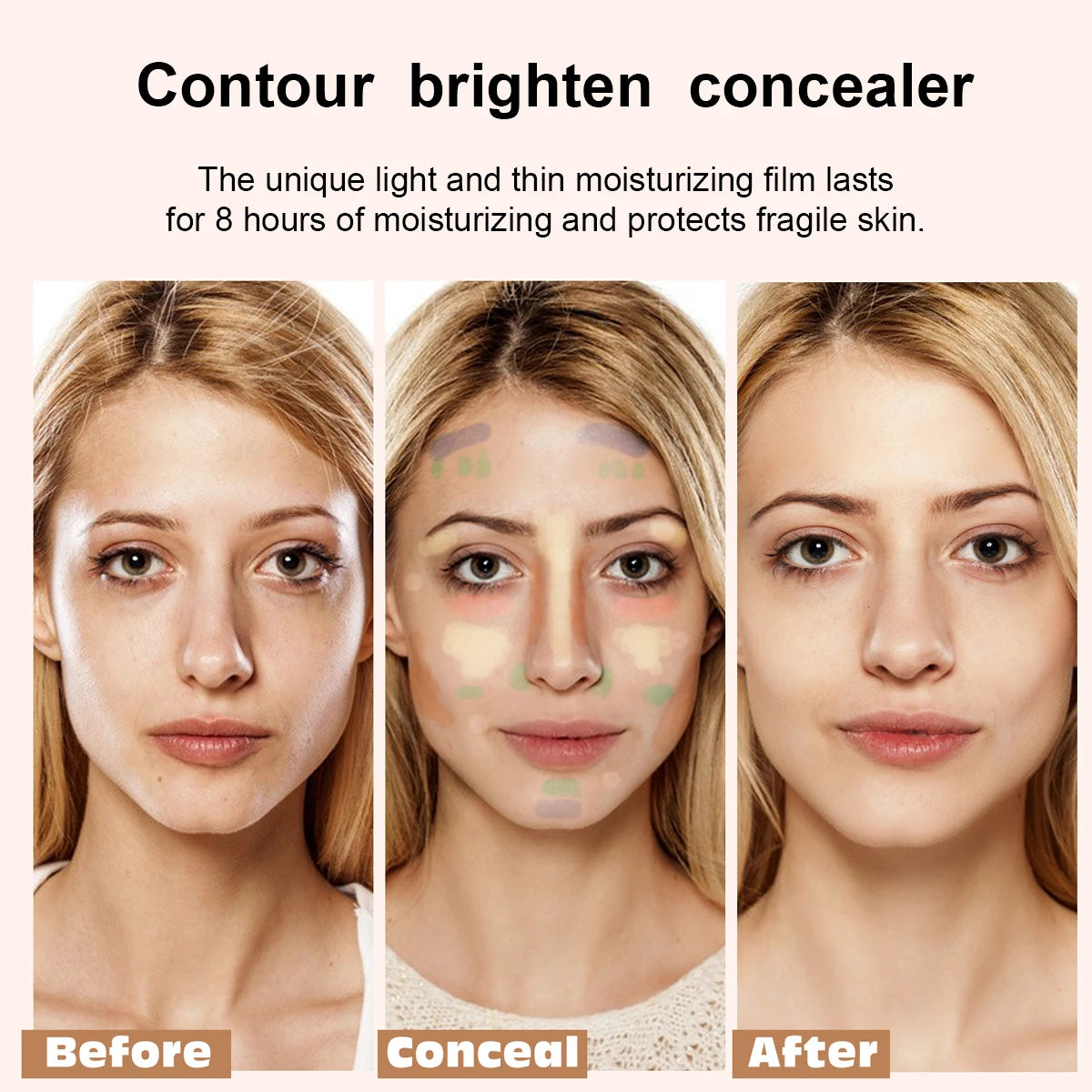 12 Color Concealer Foundation Makeup, Waterproof Skin Tone Correction Concealer, Long-term Full Coverage Makeup Facial Cosmetics