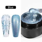 8ml Silver Mirror Metallic Nail Gels Polish UV Soak Off Paint Gel Polish Flower Drawing Gold Superbright Nails Lacquer UV Gel #*