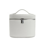 Customizable Name Portable Travel Storage Bag - Removable Cosmetic Bag with Separate Washing Compartment Pebble Leather