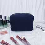 New Waffle Cosmetic Bag, Personalized Monogrammed Toiletry Bag, Embroidered Make Up Bag,Bridesmaid Makeup Bag, Wedding Gifts