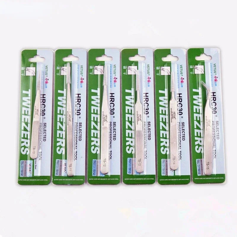 Stainless Steel Industrial Anti-static Multitool Tweezers Curved Eyebrow Lash Tweezer Precision Clamp Watchmaker Repair Tool