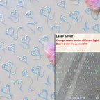 5D Gradient Love Gem Glitter Love Heart Colorful Cat's Eye Rhinestone Soft Self Adhesive Nail Art Stickers Shiny Manicure Decals