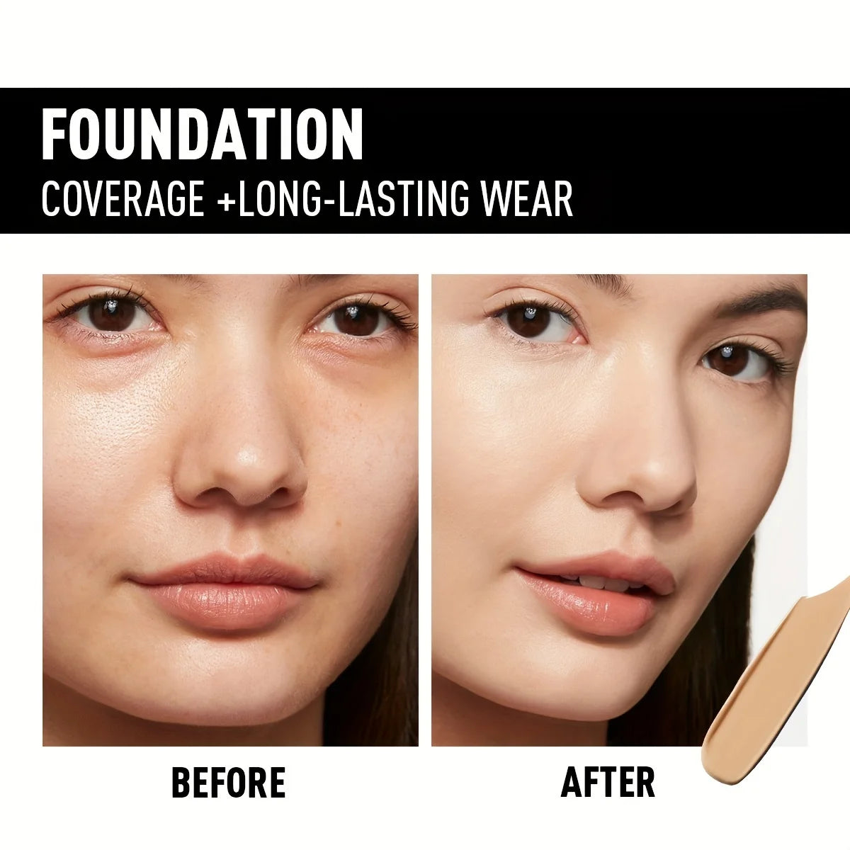 Matte Smooth Foundation Liquid -Multi-Tone Nature Effect, Enhanced Coverage with Use, Universal Skin Compatibility, All-Day Wear
