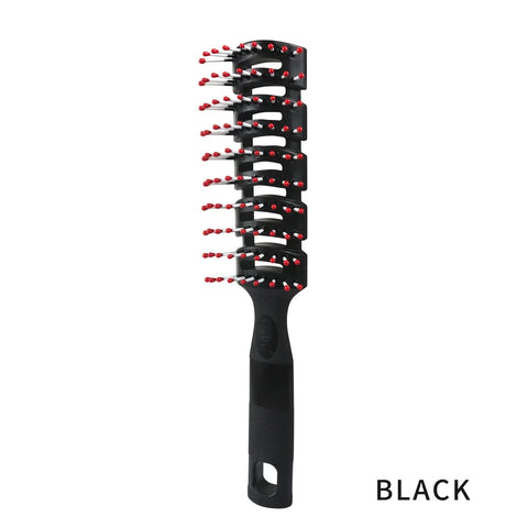 Men Plastic Vent Hair Brush Comb Anti-Static Massage Hair Care Ribs Comb Back Hair Curly Hair Styling Salon Ribs Nine-Row Comb