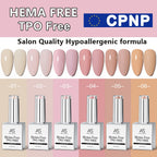 AS 6pcs Color Nail Gel Polish Kit Jelly Pink TPO FREE HEMA FREE Self Leveling Nude Natural Pink Nail Varnish Manicure Set