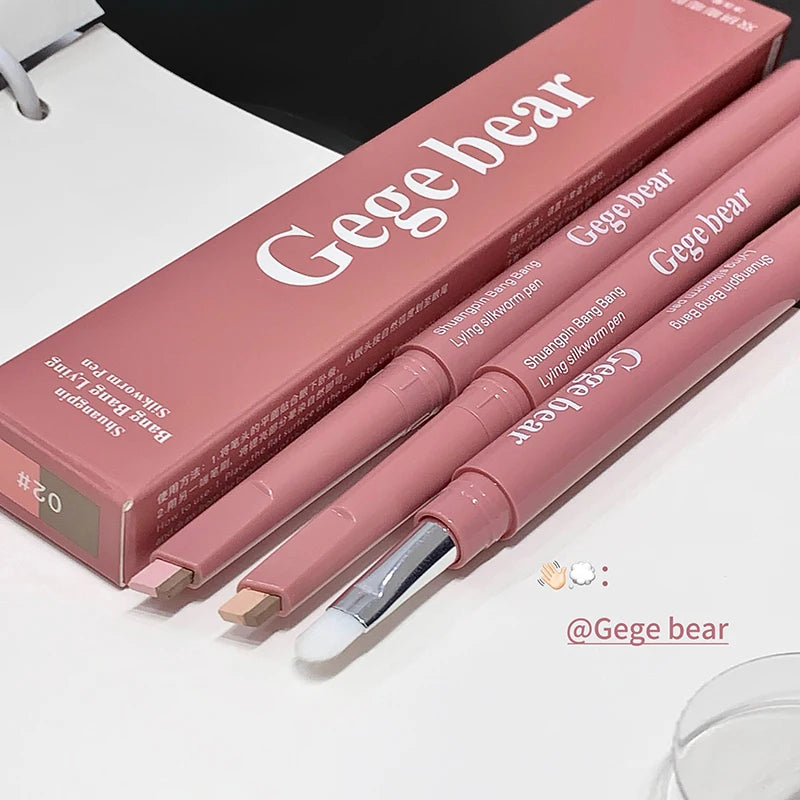 Bicolor Under Eye Pencil 2 In 1 Brightening Highlighter Nude Pink Shadow Stick Aegyo Sal Lying Silkworm Eeyshadow Lash Makeup