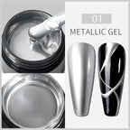 PUETNE 7.5ML Amber Moonlight Cat Magnetic Gel Nail Polish Winter Nails Jelly Glass Cat Eye Soak Off UV Semi-Permanent Varnish