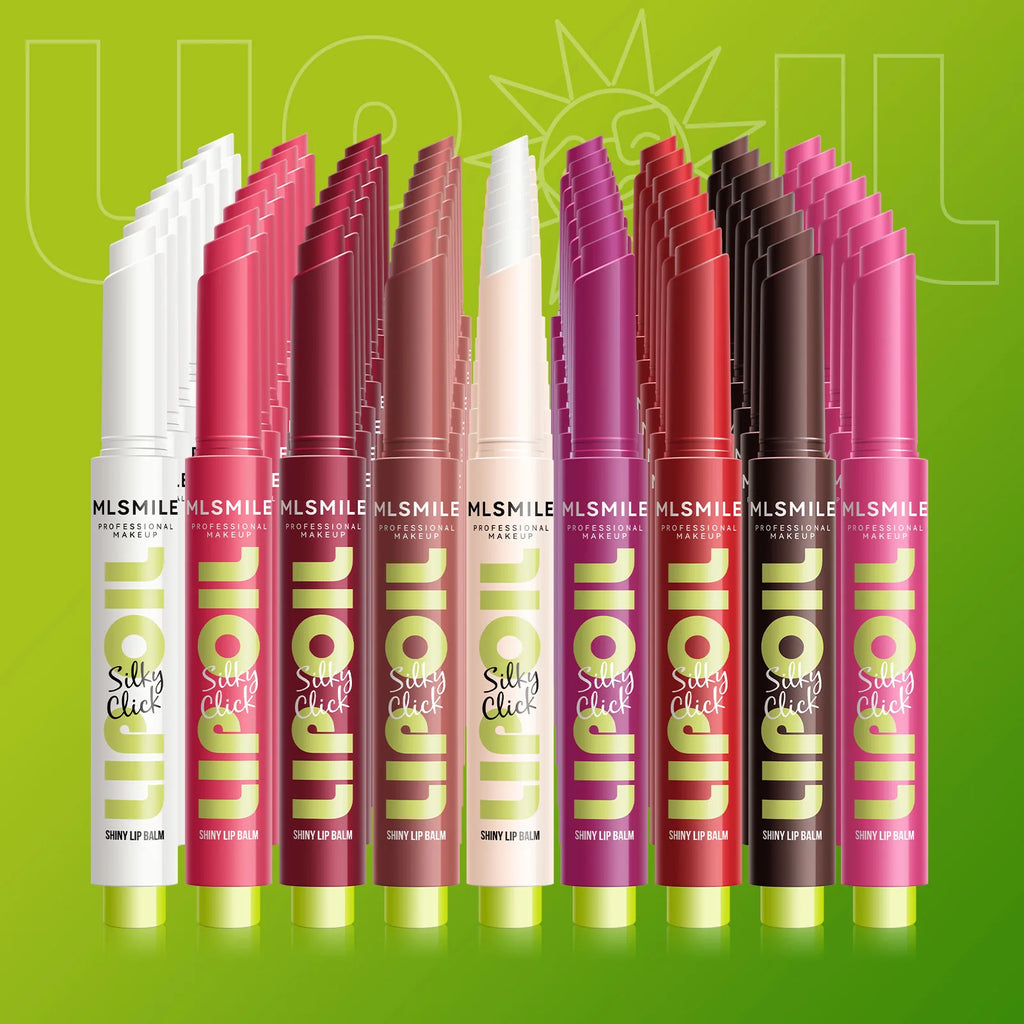 MLSMILE 3pcs/set Press Lipstick Solid Lip Gloss Long-lasting Easy Color Moisturizing Lip Gloss Pearl Mirror Lip Gloss