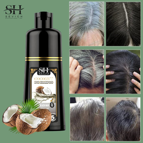 500ml Natural Herbal Hair Dye Shampoo for Hair Loss Moisturizing Hair Darkening Strengthen Magic Polygonum Multiflorum Shampoo