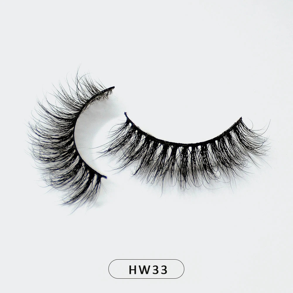 Dropshipping Wholesale Natural Wispy 3d Mink False Lashes Makeup Mink Fake Eyelashes With Soft Band Make-up For Women