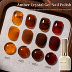 RSNAIL 10g Jelly Amber Gel Nail Polish Crystal Brown Nail Gel DIY Translucent Color Nail Art Gel Permanent UV Gel Polish Varnish