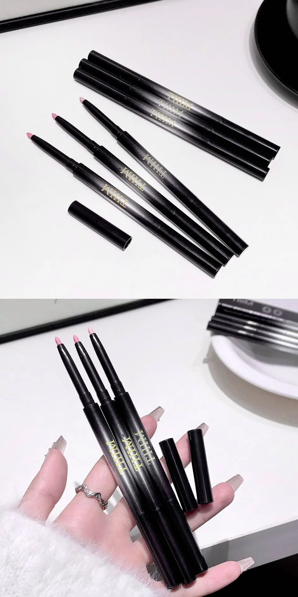 Ultra-fine Gel Eyeliner Pencil Pink Apricot Under Eye Liner Pen Waterproof Matte Aegyosal Lying Silkworm Quick Drying Eye Makeup