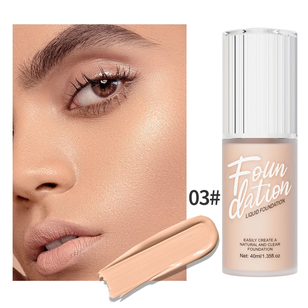 Waterproof Matte Liquid Foundation Makeup Cream Cover Dark Circle Corrector Concealer Whitening Face Foundation Cosmetics