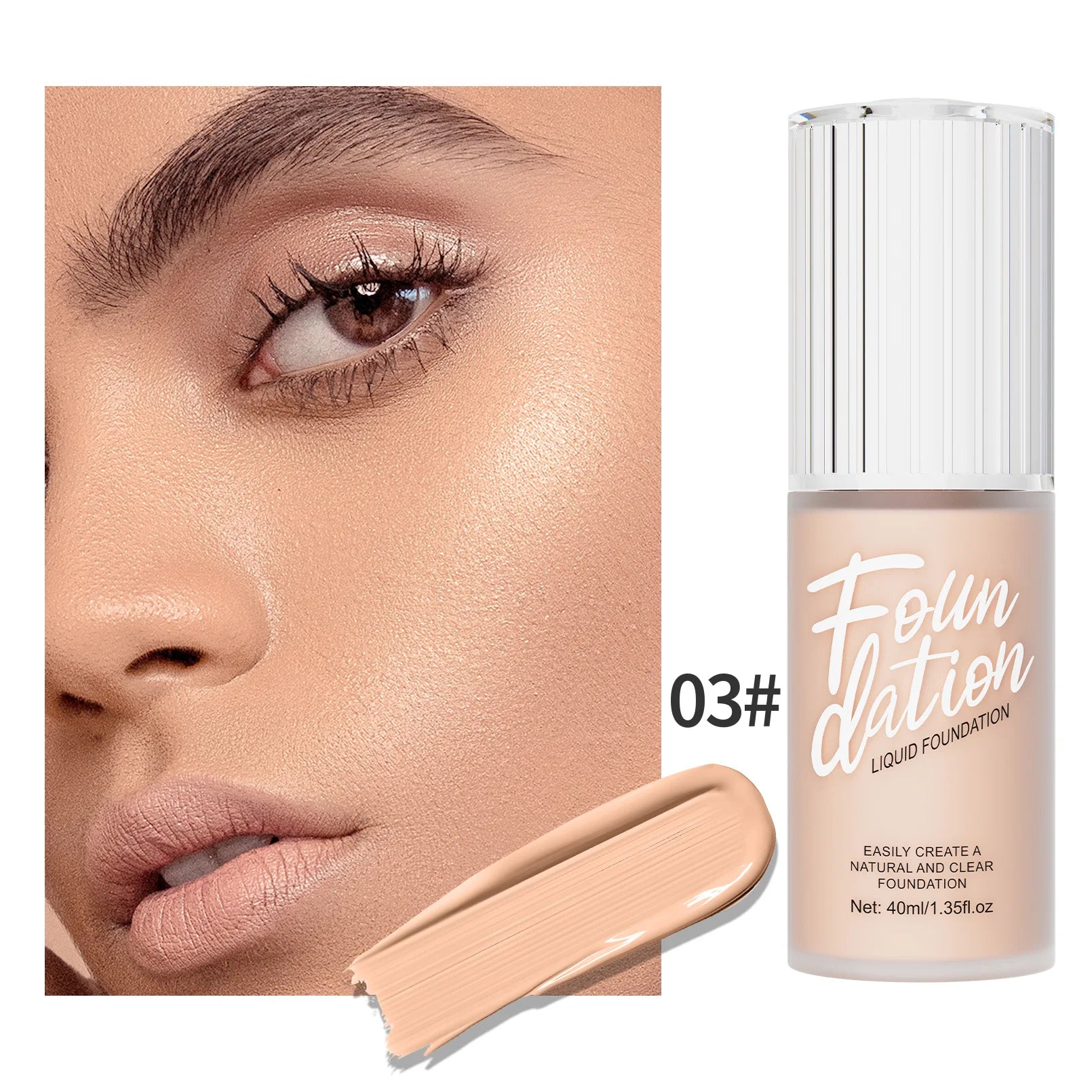 Waterproof Matte Liquid Foundation Makeup Cream Cover Dark Circle Corrector Concealer Whitening Face Foundation Cosmetics