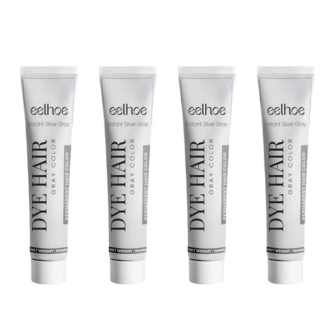 EELHOE 100ml Sliver Gray Hair Dye Cream Plant Essence High-efficiency Hair Dye Gentle Moisturizing Cover Shampoo For Men Women